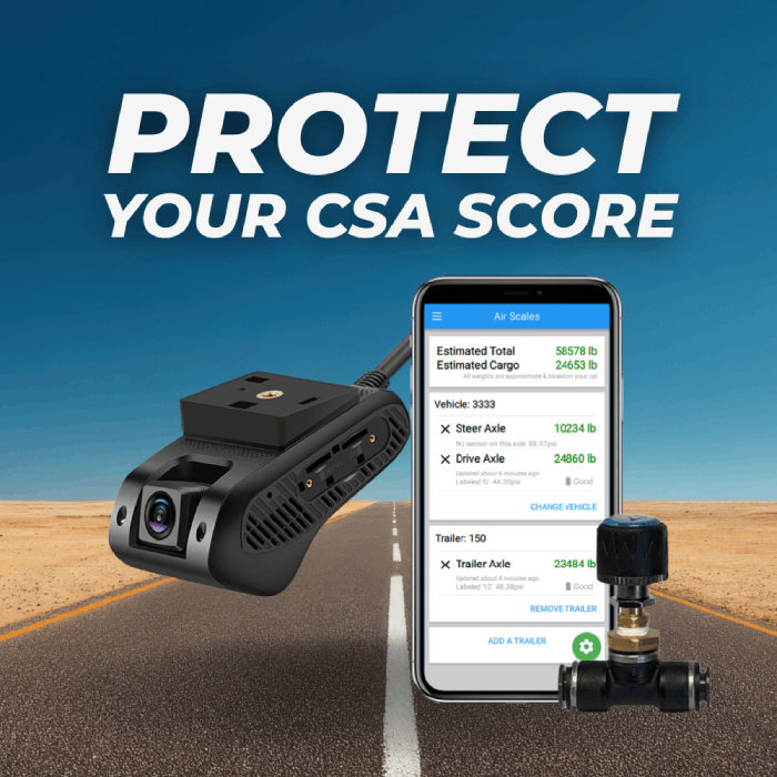 Dashcam and Air Scale, protect csa score