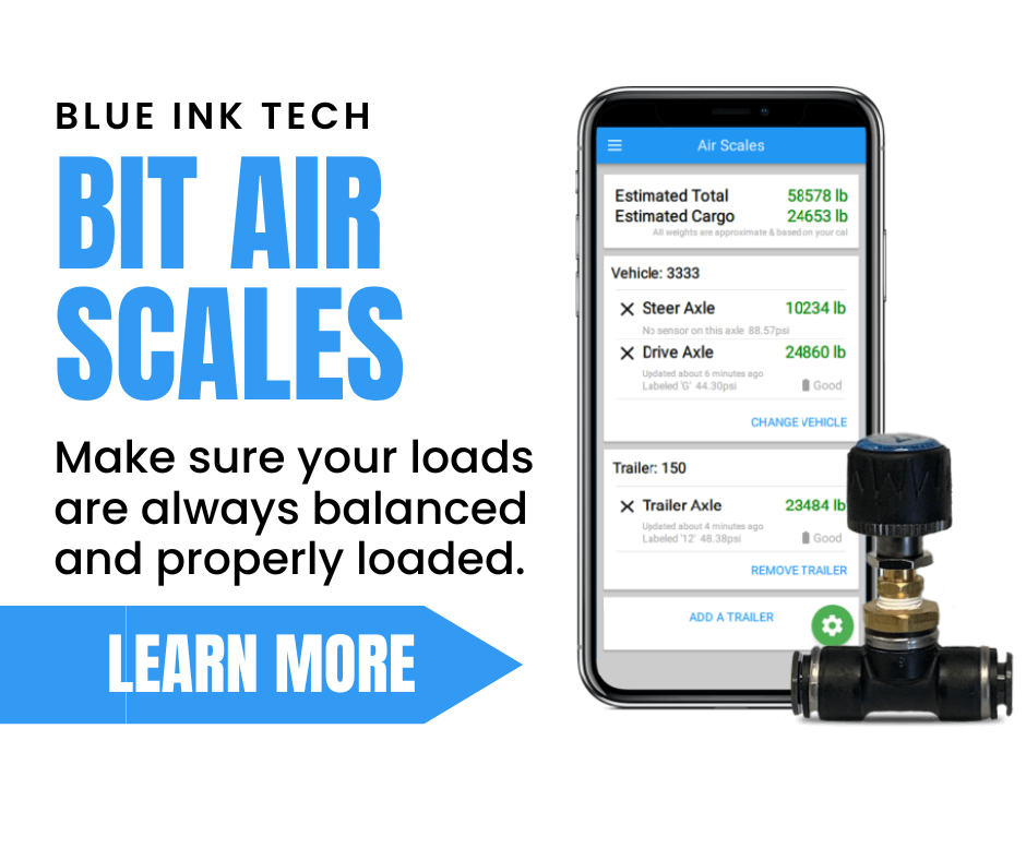 properly balance and secure loads on trucks with truck scales for air suspensions by blue ink tech